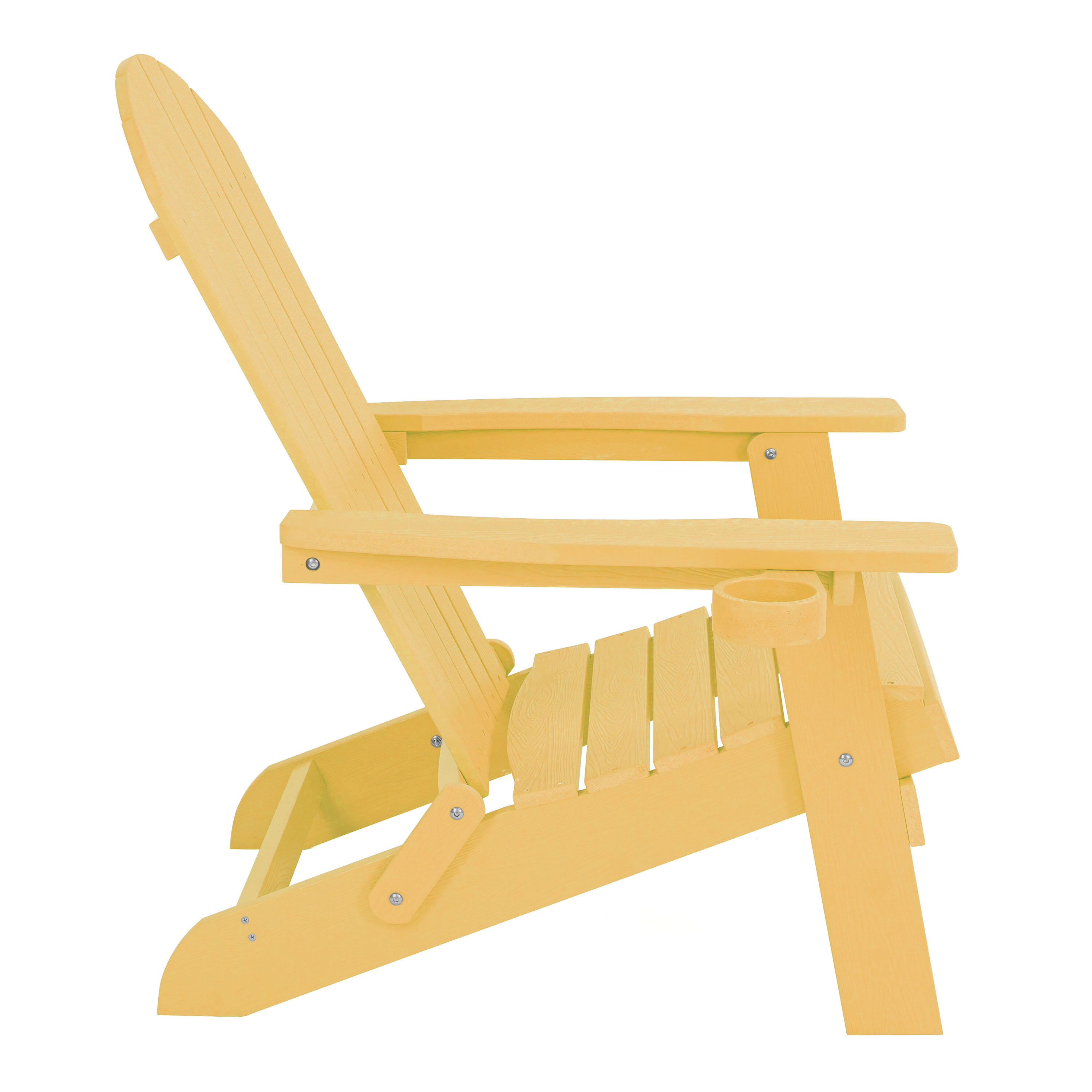 Chaise de camping Adirondack, Claire, Plastique, Jaune 2/7
