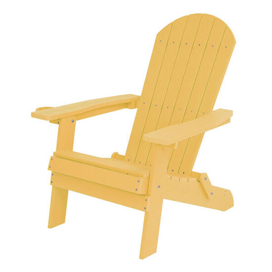 Chaise de camping Adirondack, Claire, Plastique, Jaune