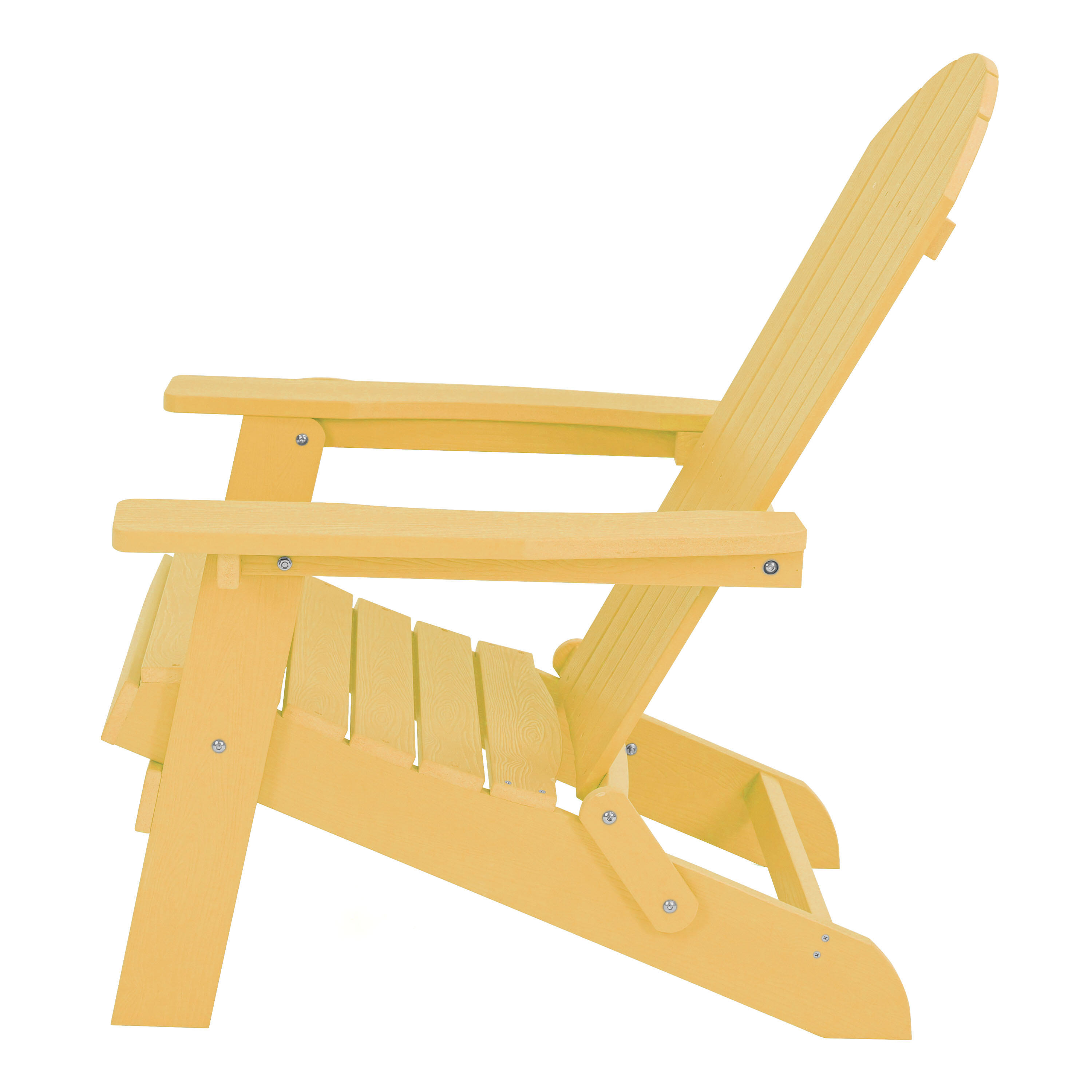 Chaise de camping Adirondack, Claire, Plastique, Jaune 6/7