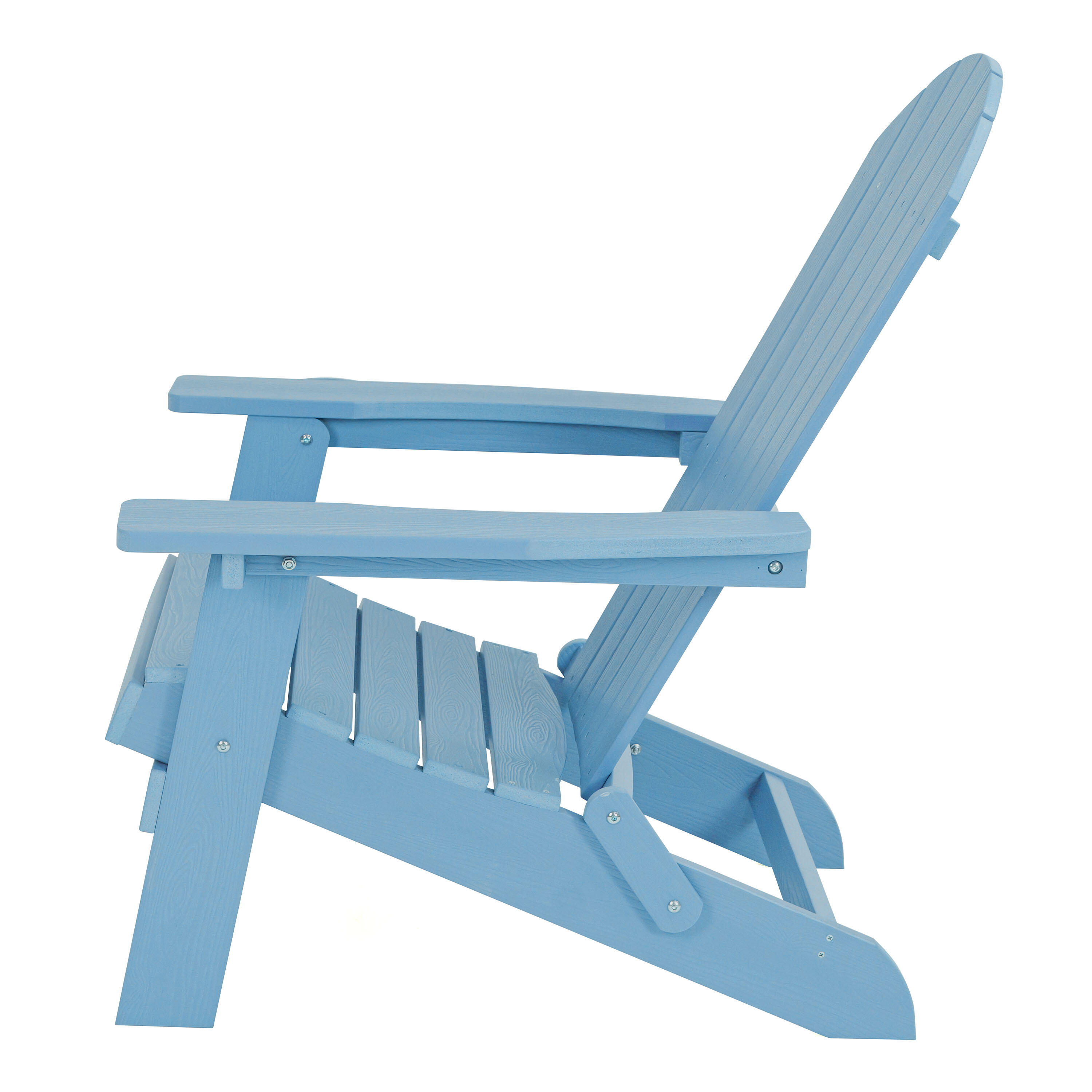 Chaise de camping Adirondack, Claire, Plastique, Bleue Claire 6/7