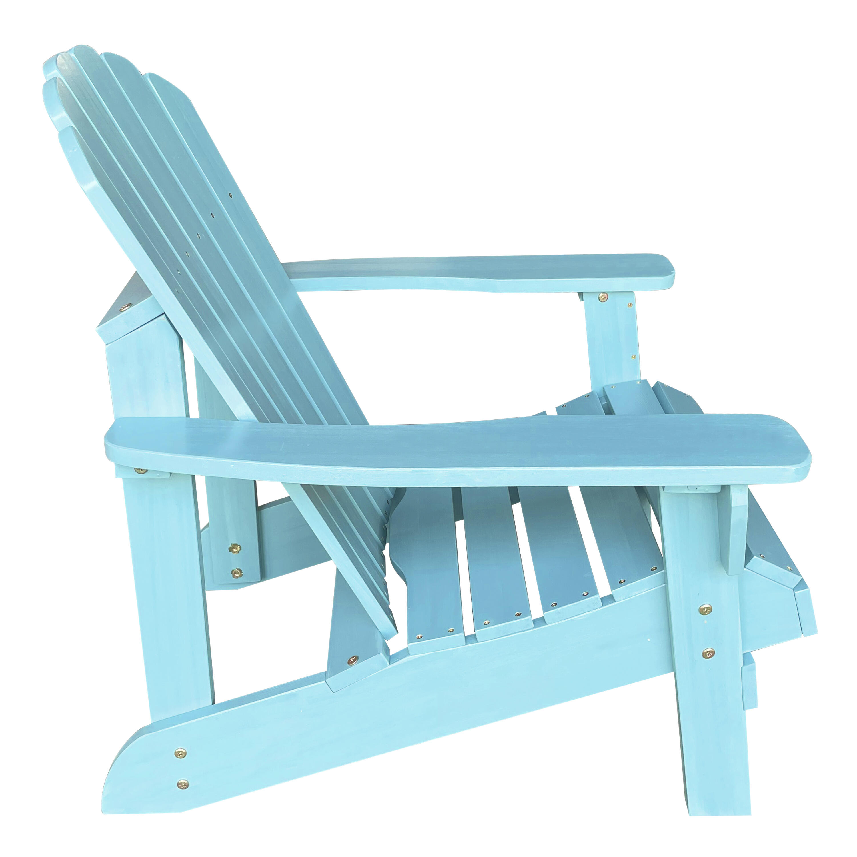 Sedia da campeggio Adirondack, Carmen, legno, blu pastello 3/7