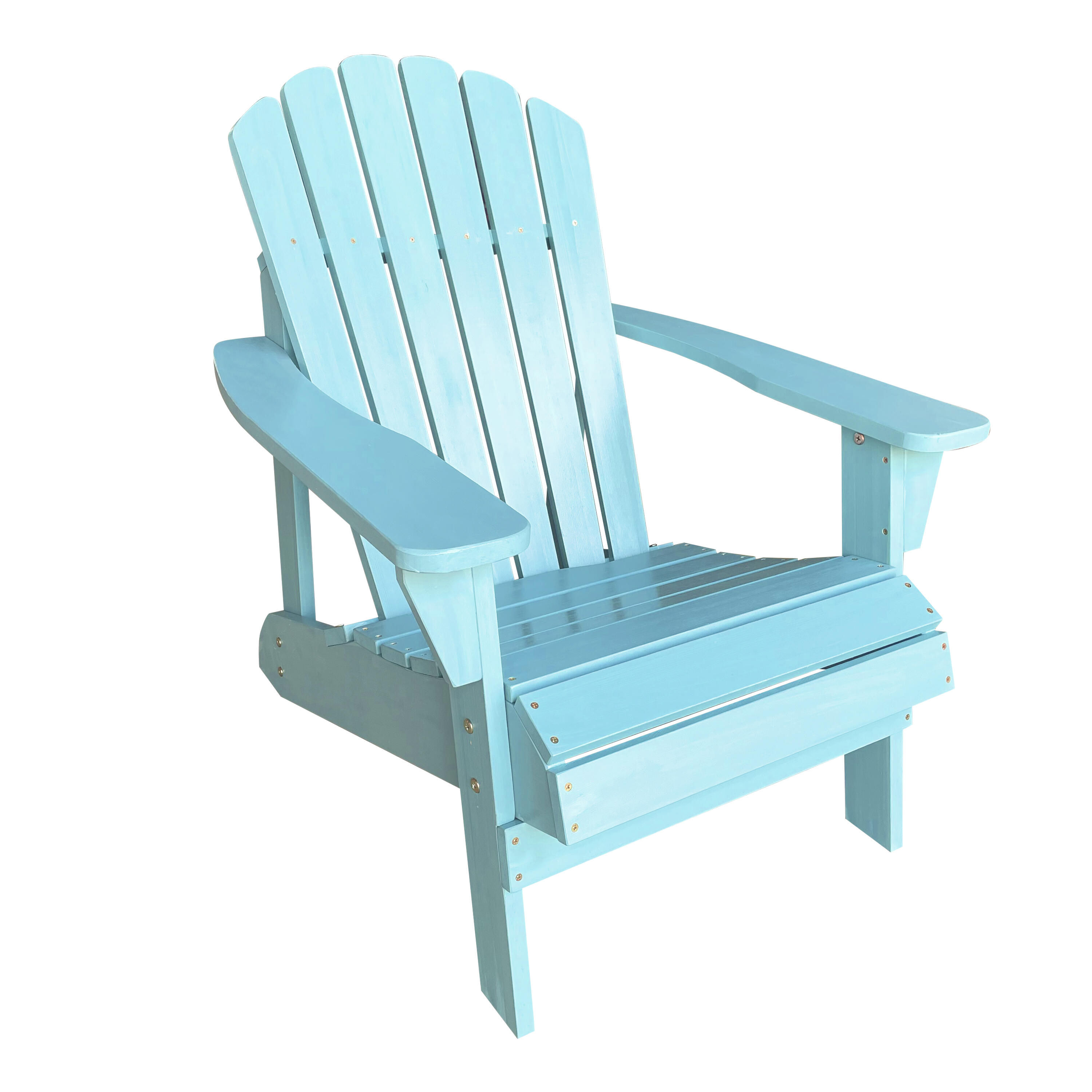 Sedia da campeggio Adirondack, Carmen, legno, blu pastello 5/7