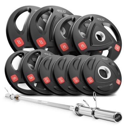 Zestaw olimpijski - obciążenie 80 kg + sztanga - 4FIZJO