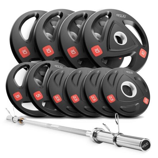 Zestaw olimpijski - obciążenie 60 kg + sztanga - 4FIZJO