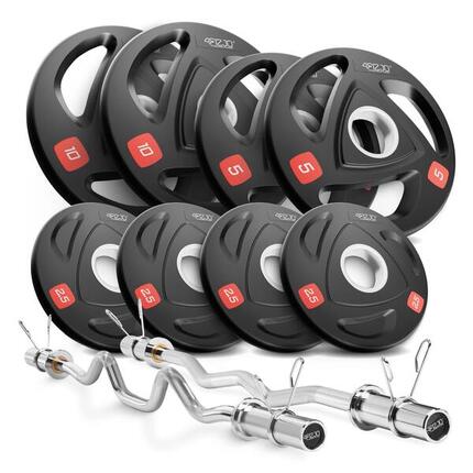 Zestaw olimpijski - obciążenie 40 kg + sztanga - 4FIZJO