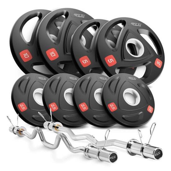 Zestaw olimpijski - obciążenie 40 kg + sztanga - 4FIZJO