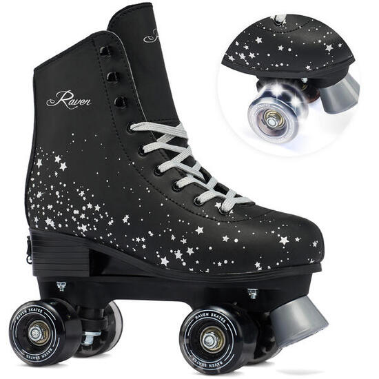 Wrotki Klasyczne Retro Regulowane Raven Noa Świecące kółka LED