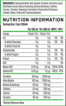 ABE RTD Energy Drink 330ml Applied Nutrition (verpakking van 12) 3/3