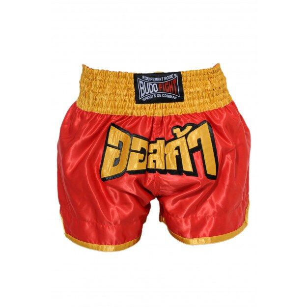 Pantaloni da boxe thailandese Fighter rossi 2/3