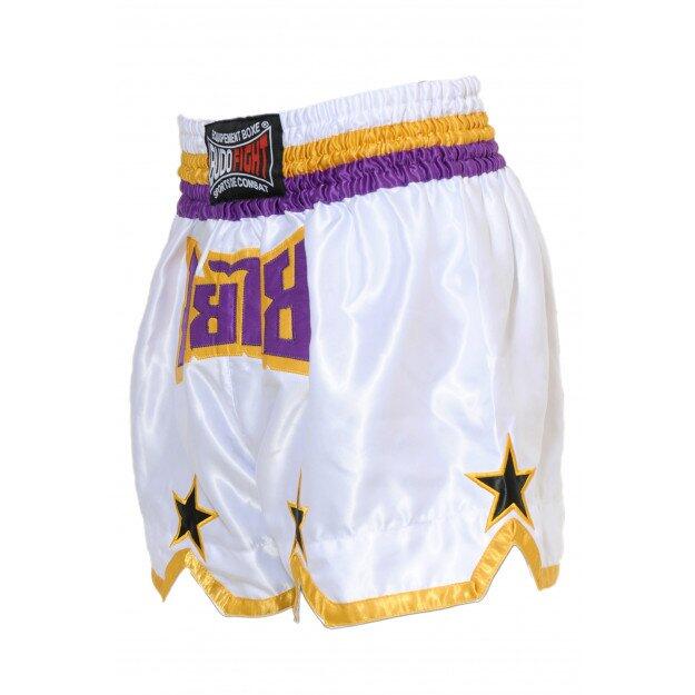 Budo-fight - Short De Boxe Thaï Star Blanc - Short - Noir|violet - 44 L - Decathlon