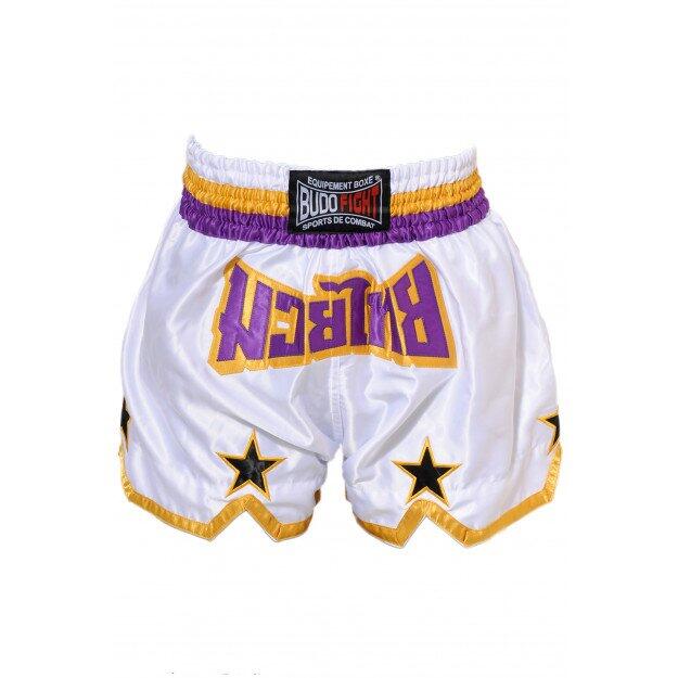 Pantaloncini da boxe thailandese Star bianchi 2/3
