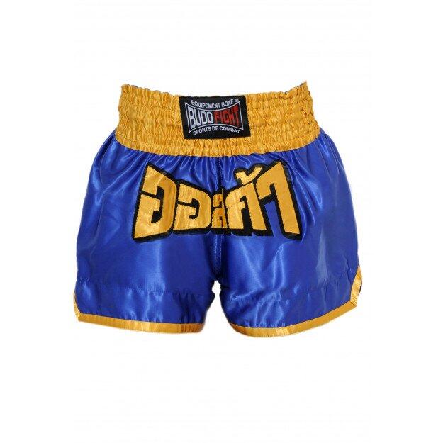 Pantaloni da boxe thailandese Fighter blu 2/3