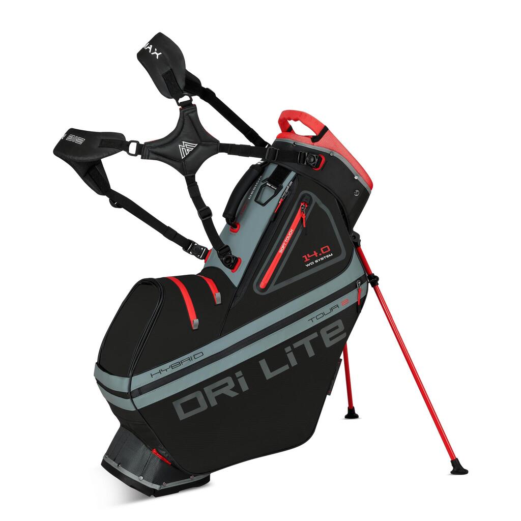 Dri Lite Hybrid Tour 2 - Water-Resistant Golf Bag - Stand Bag - Black/Gray