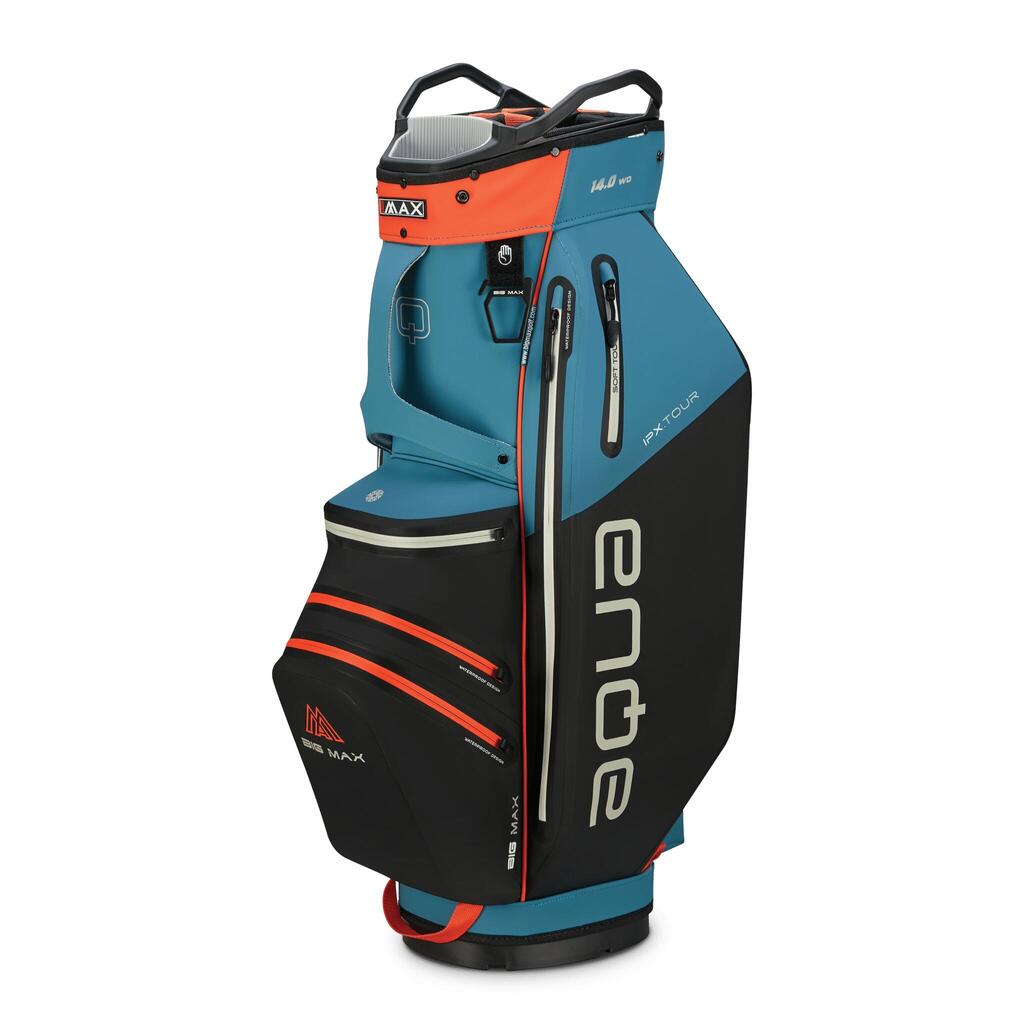 AQUA IPX Tour - Waterproof Golf Bag - Cart Bag - Blue Black