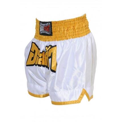 Thai Fighter Boxershorts in Weiß und Gelb