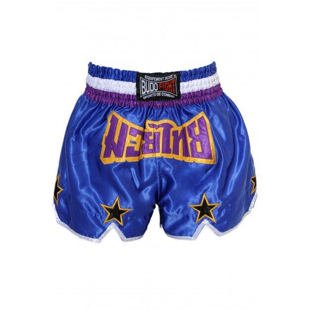 Pantalone da boxe thailandese Star blu 2/3