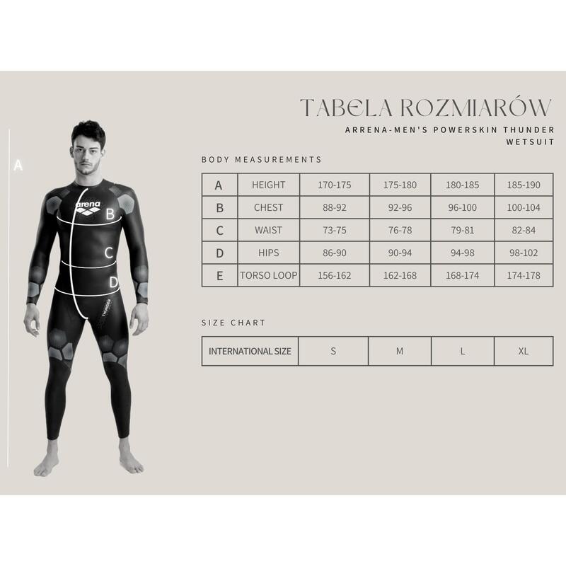 Spumă de înot pentru bărbați arena Thunder 4 mm holiday negru