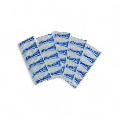 Pastillas Potabilizadoras de Agua Supervivencia Aquatabs 50uds 1L/Pastilla 3/4