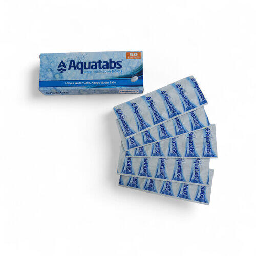 Pastillas Potabilizadoras de Agua Supervivencia Aquatabs 50uds 1L/Pastilla 2/4