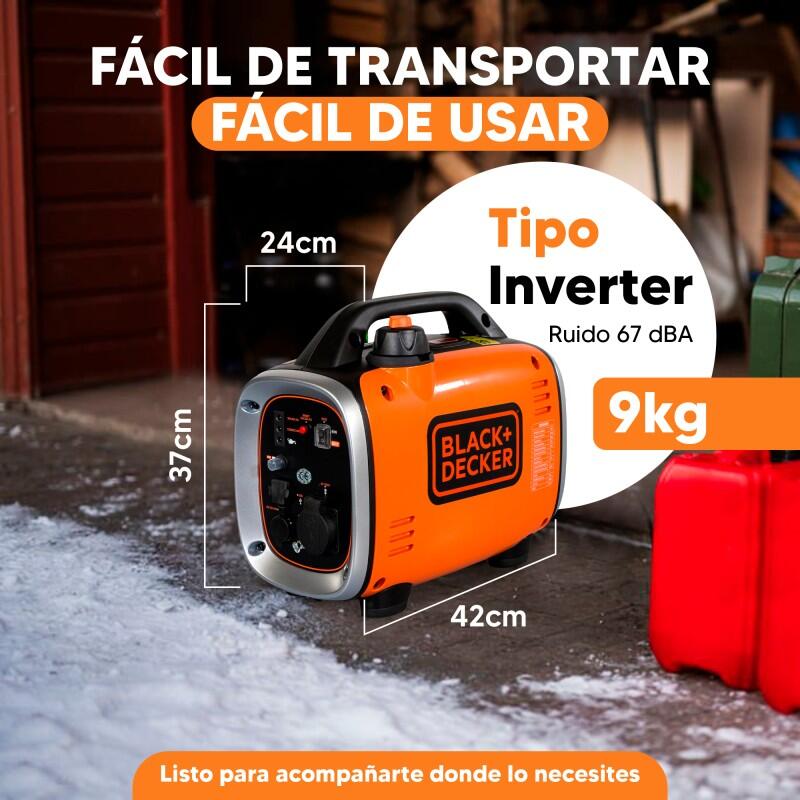 Gerador elétrico com inversor BXGNI900E 900w BLACKandDECKER 5/7