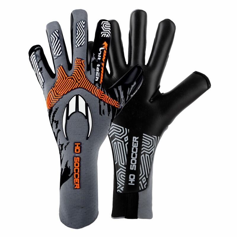 Ho Soccer - Gants De Gardien De But De Football Ssg Kontrol Knit Tech Ii Grey Orange - Gants De Gardien - Noir|rouge - 8,5 - Decathlon