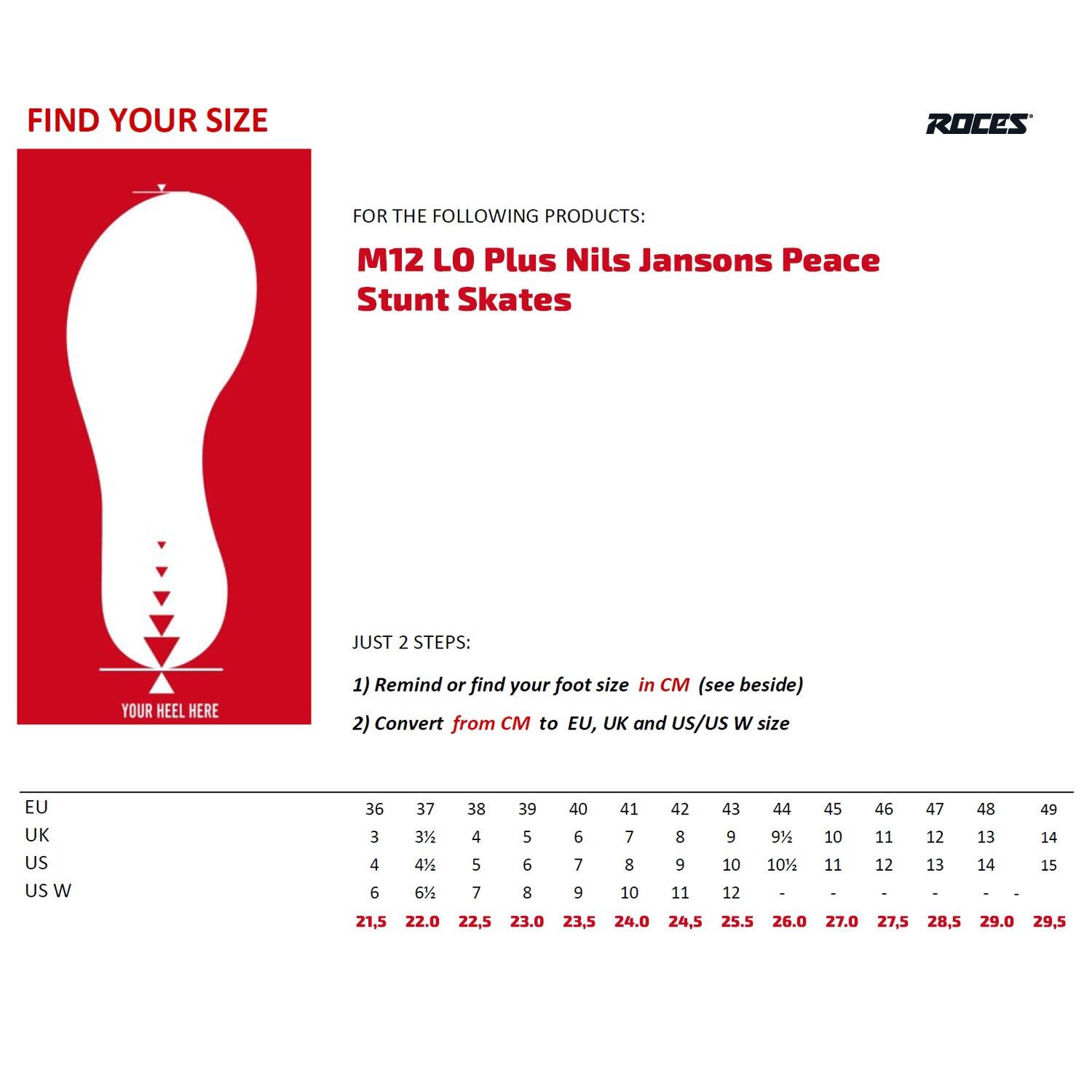 Roces - M12 LO Plus Jansons Peace Łyżwy wyczynowe - Dorośli - Czarny - 42 4/7