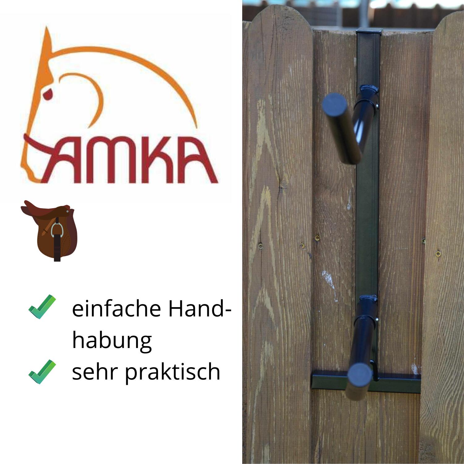 Sattelhalter abnehmbar mit 2 Armen, mobiler Sattelhalter 3/4