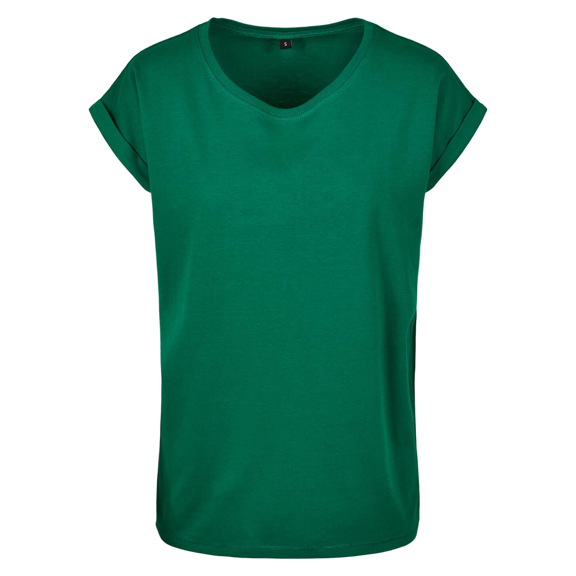 Build Your Brand Womens/Ladies Extended Shoulder T-Shirt