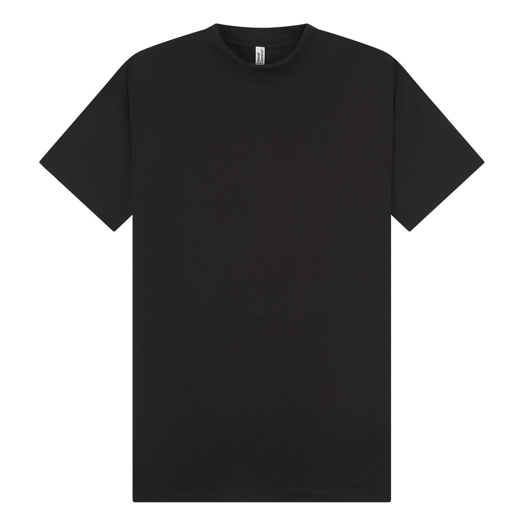 Casual Classics Unisex Adult Combed Ringspun Cotton Extended Neckline Tall