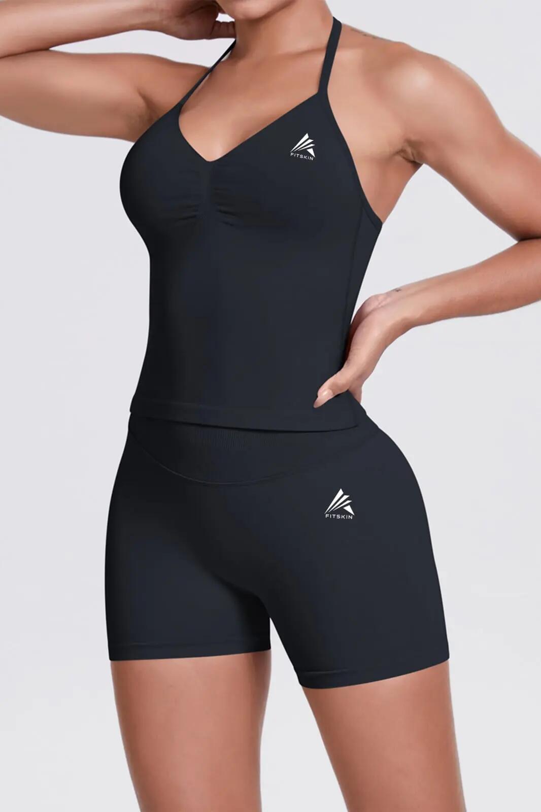 Bustiera FITSKIN  V-Form Jet Black 3/4