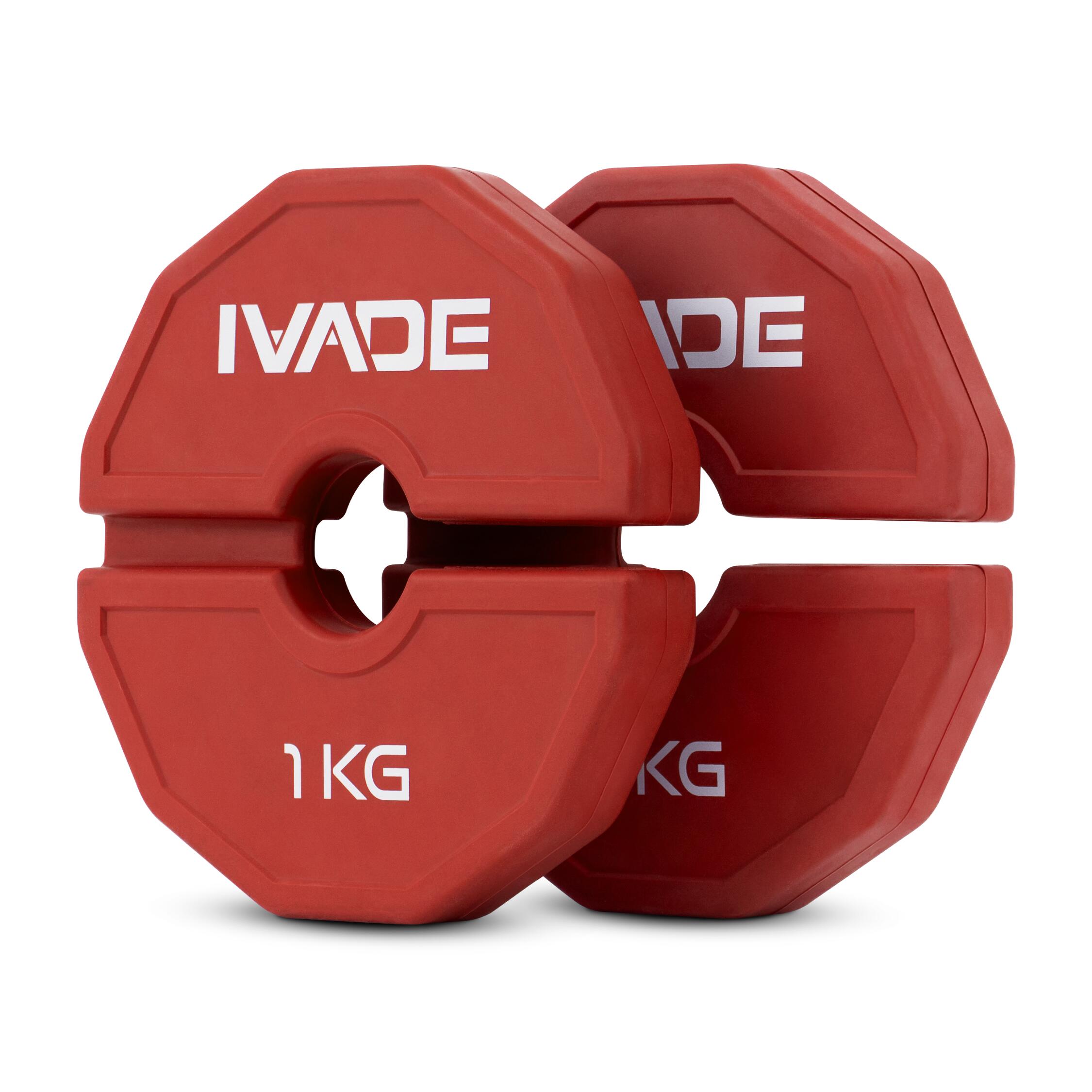 Weight plates Rubber Change Plate 1KG x 2 (MD1050) - IRONTEC