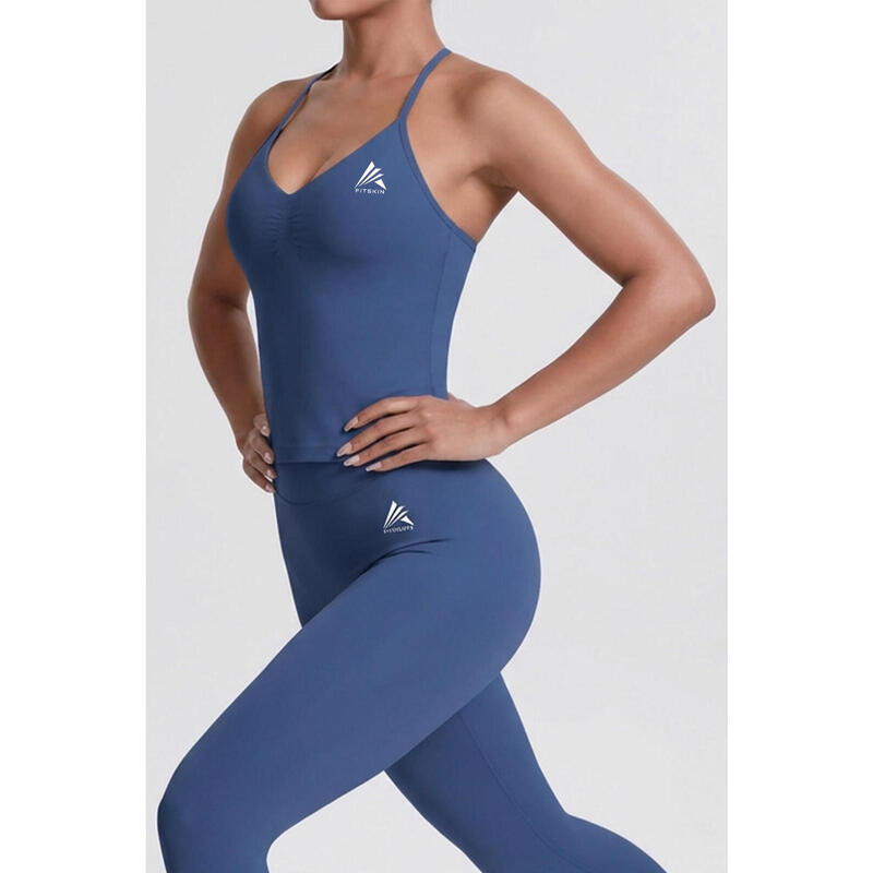 Colant lung FITSKIN V-Form Longline Anthracit Blue