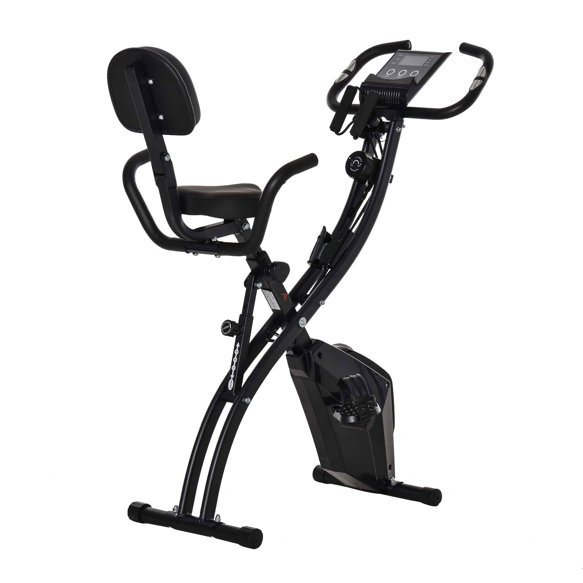 Bicicleta estática plegable HOMCOM, 8 niveles de resistencia magnética 5/5