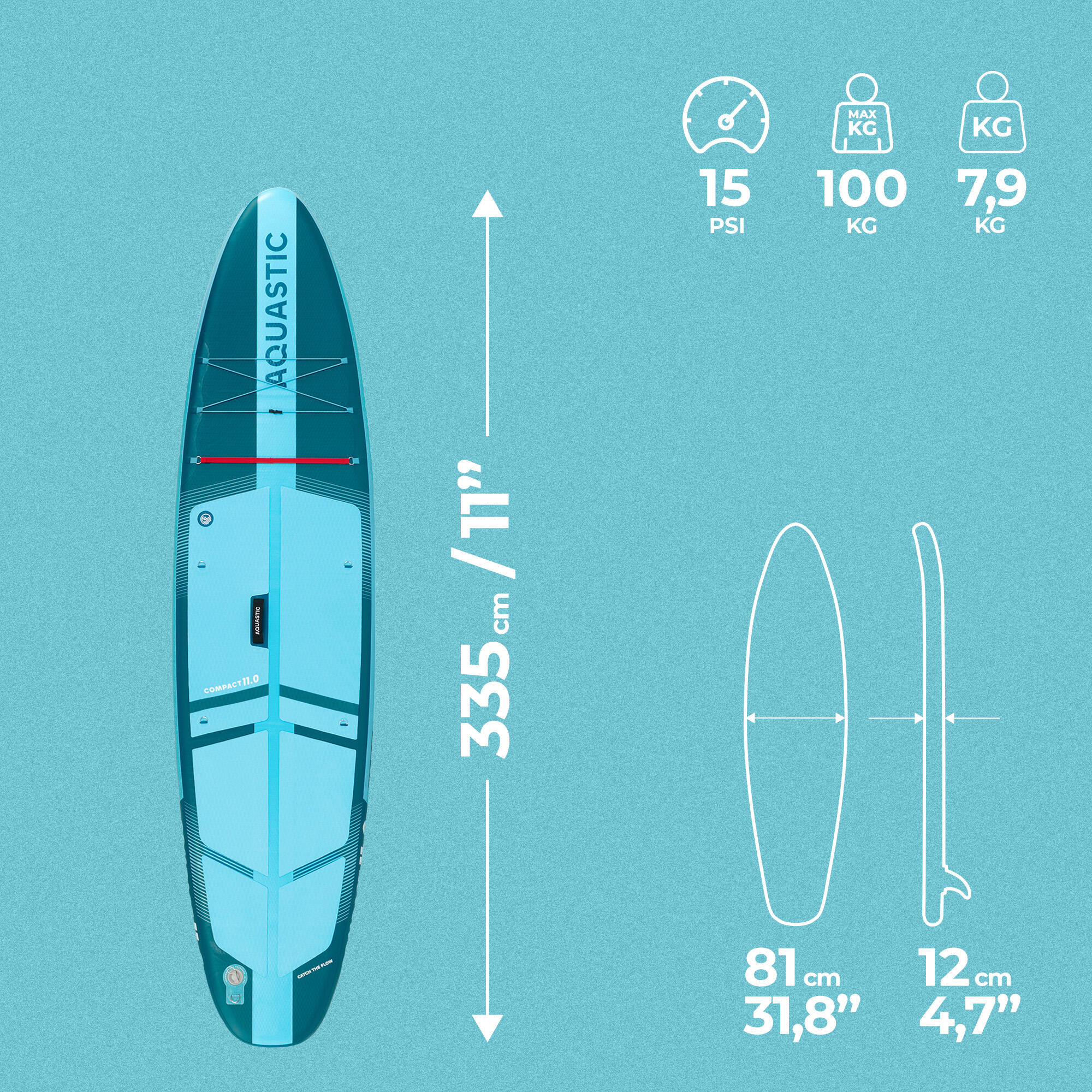 SUP-Board AQUASTIC Compact 11'0" 2/7