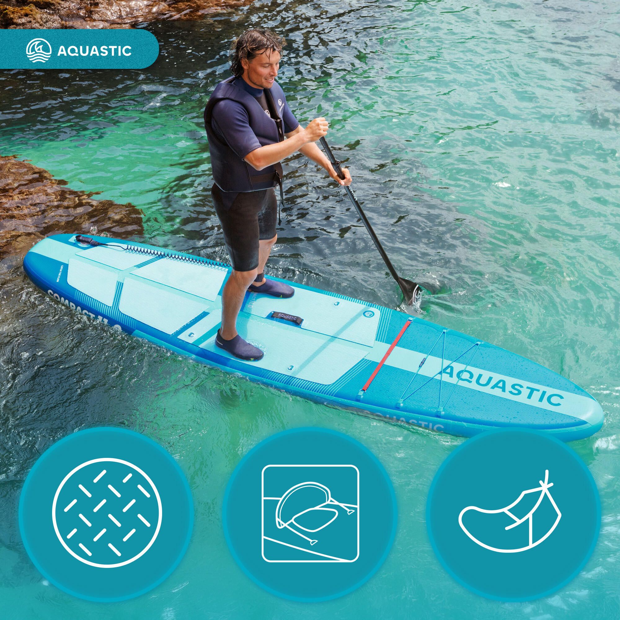 SUP-Board AQUASTIC Compact 11'0" 4/7
