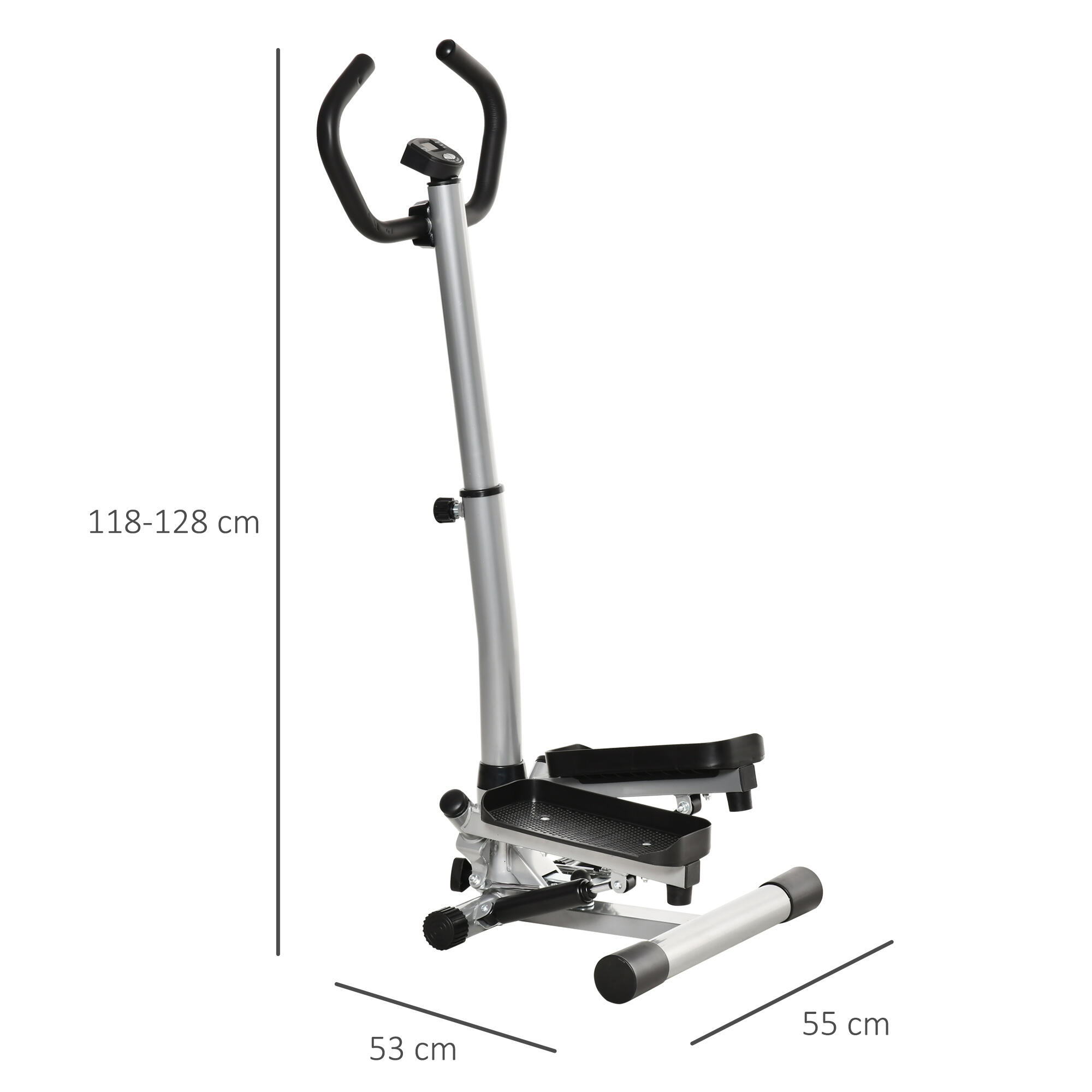 Stepper HOMCOM para Entrenamiento en Casa con Pantalla LCD y Velocidad Ajustable 7/7