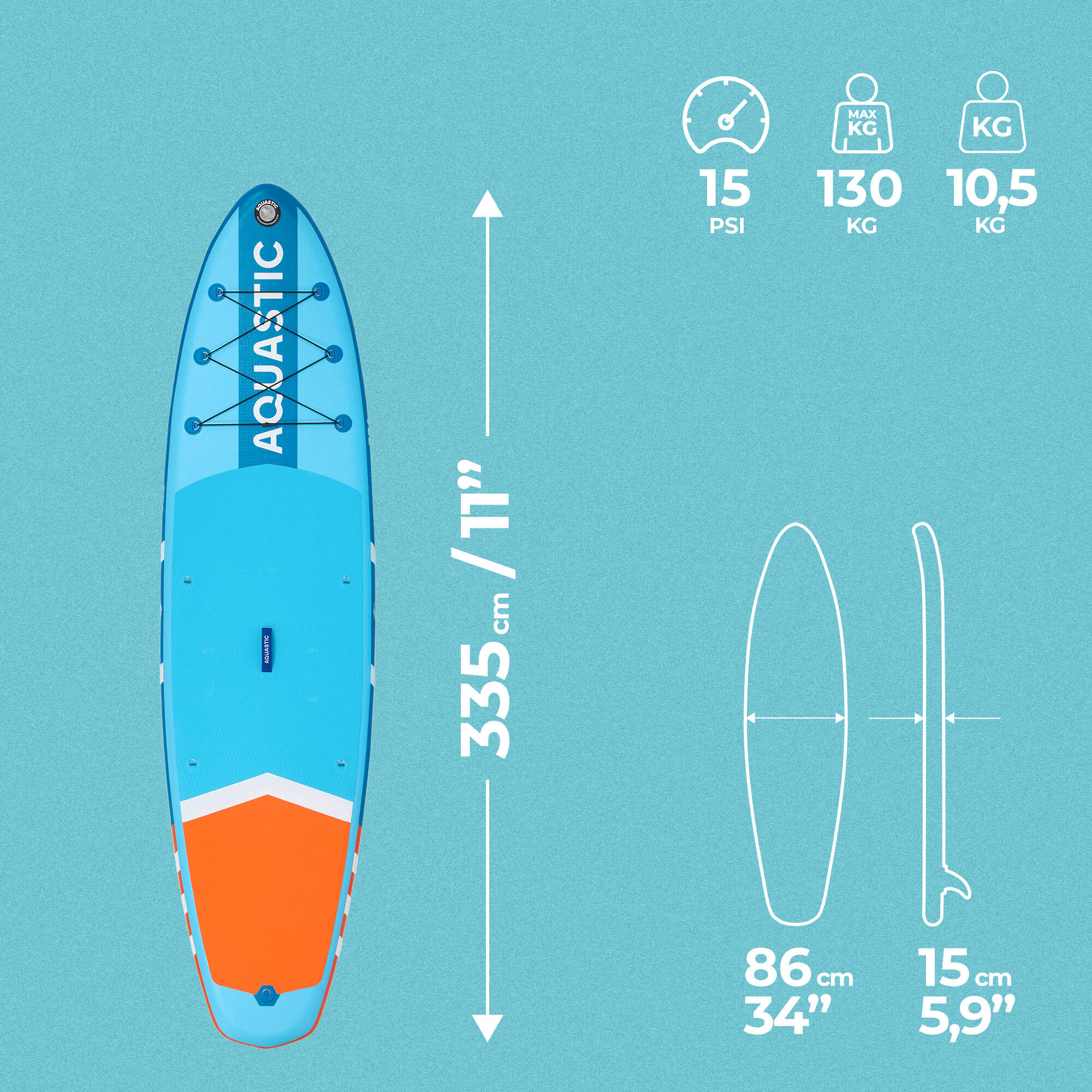 Tavola SUP AQUASTIC Perth 11' 2/7