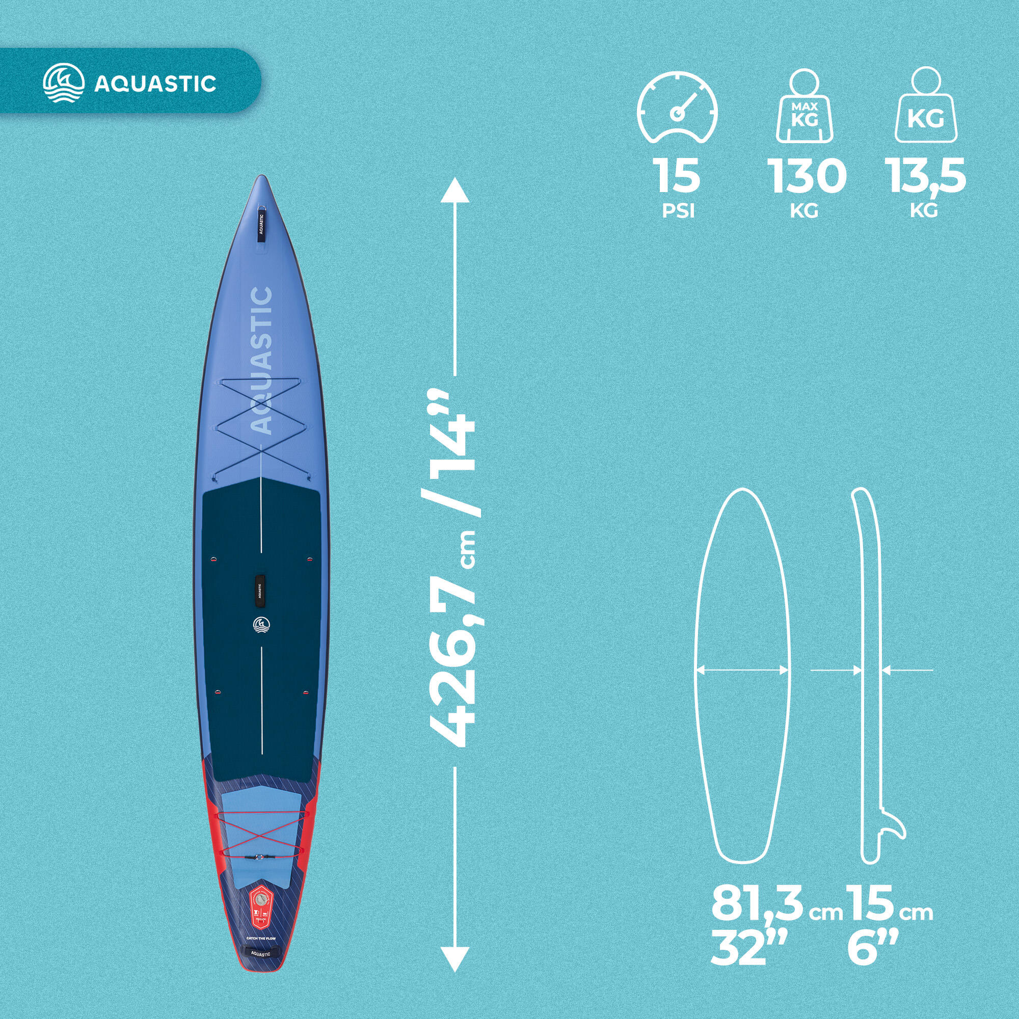 SUP-Board AQUASTIC Touring Pro 14'0" 2/7