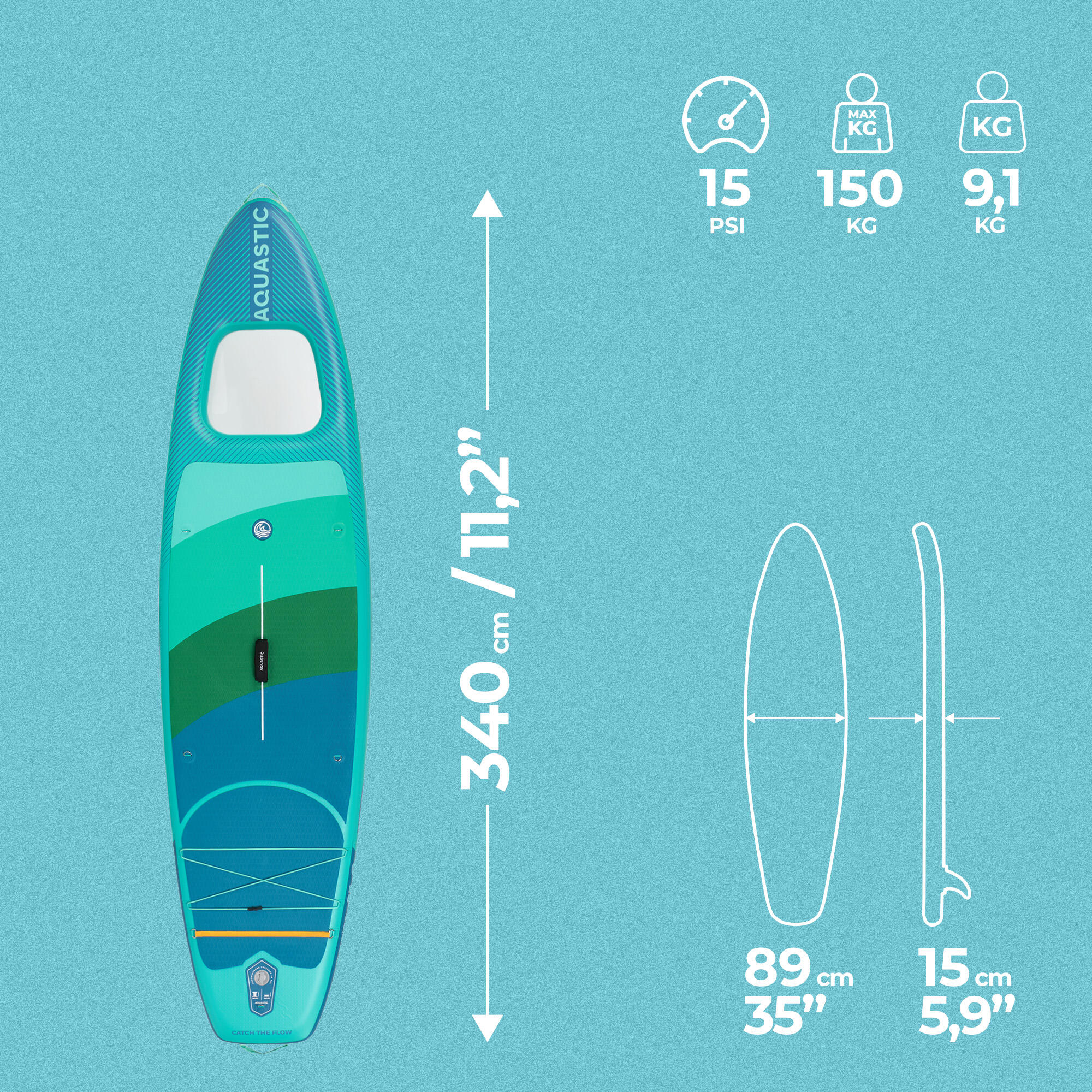 SUP-Board AQUASTIC Vista 11'2" 2/7