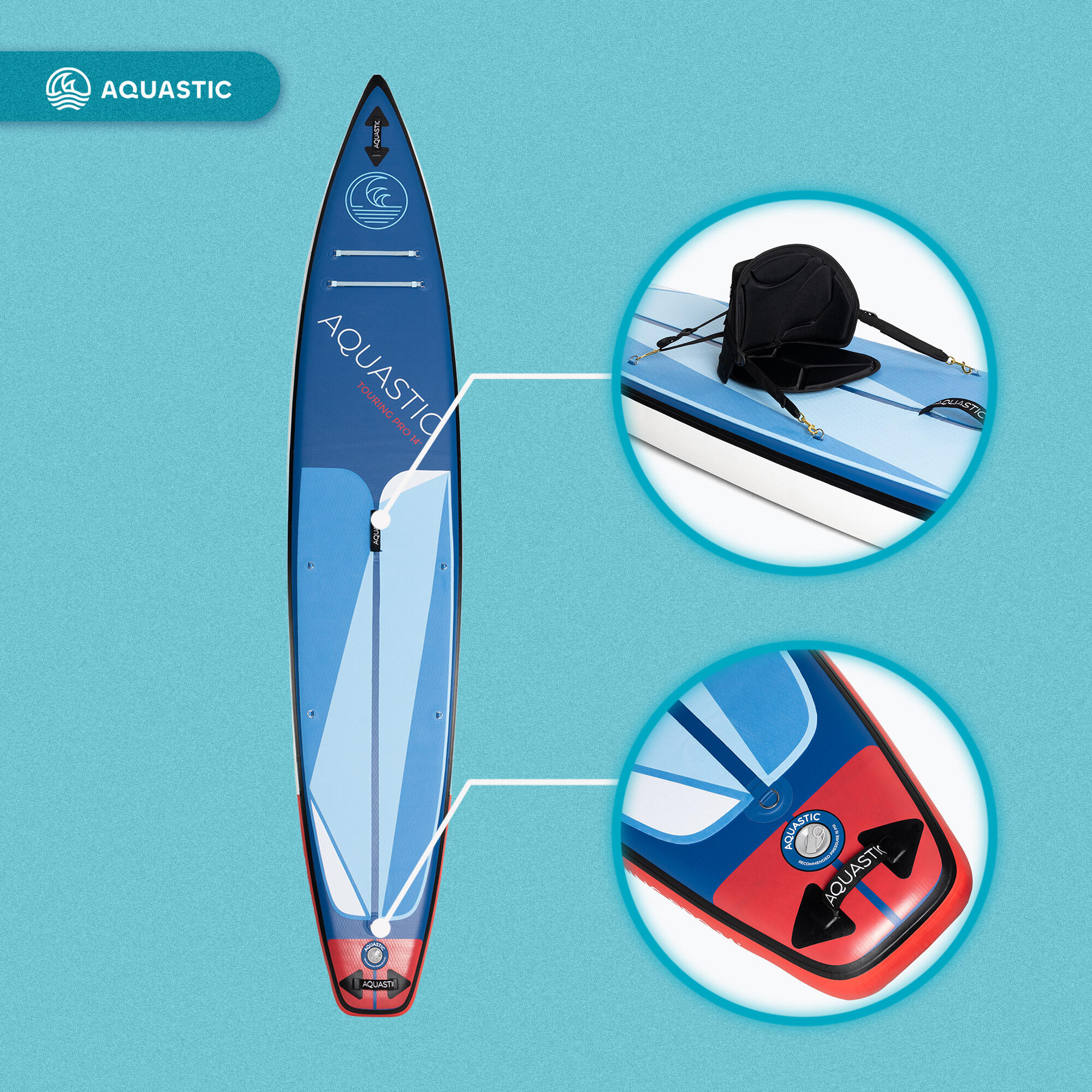 Tabla de SUP AQUASTIC Touring Pro 14'0" 5/7