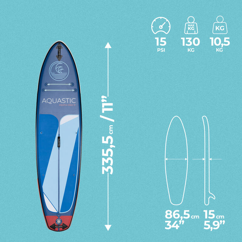 Placă SUP AQUASTIC Perth Pro 11' Set cu scaun