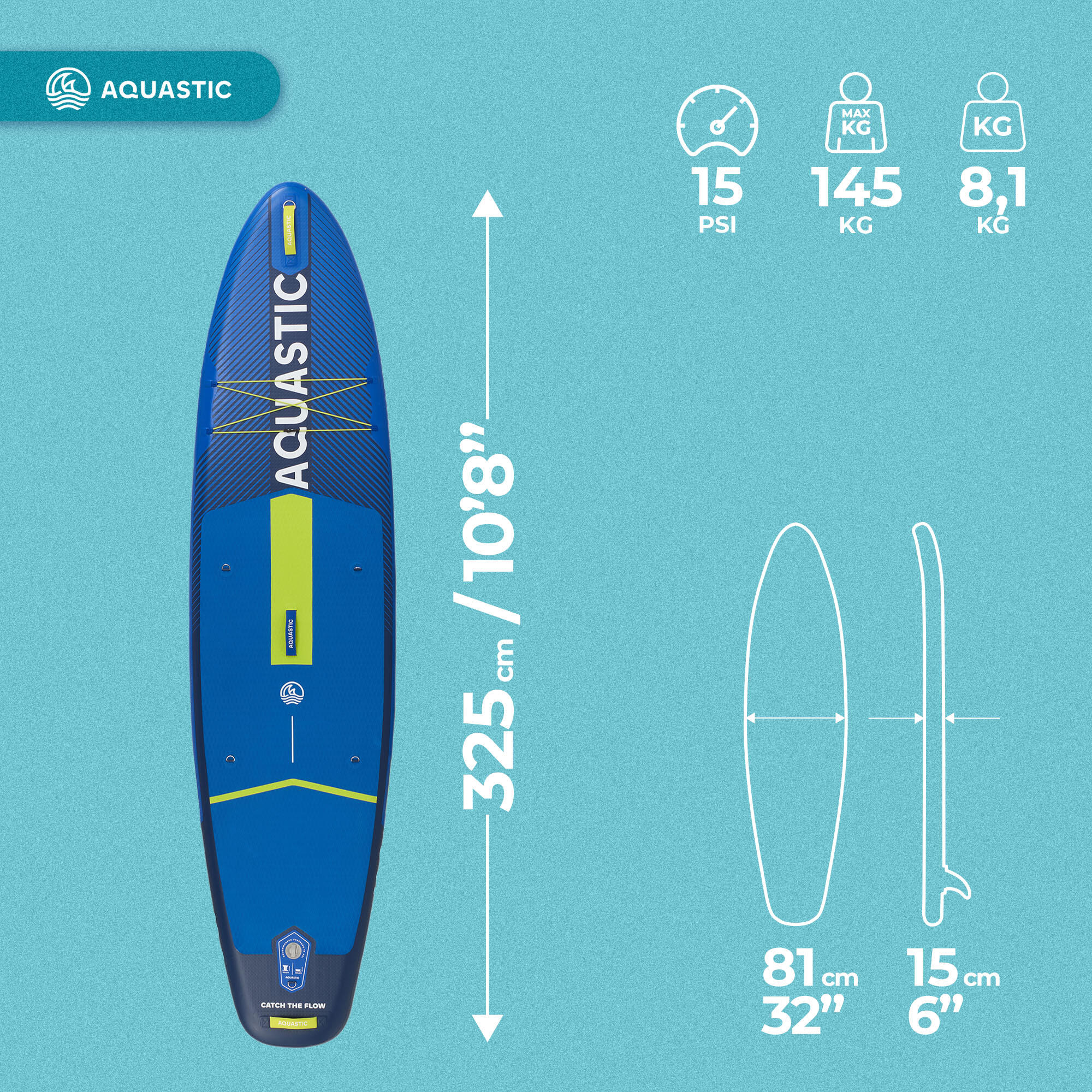 Planche SUP AQUASTIC Perth 10'8" 2/7