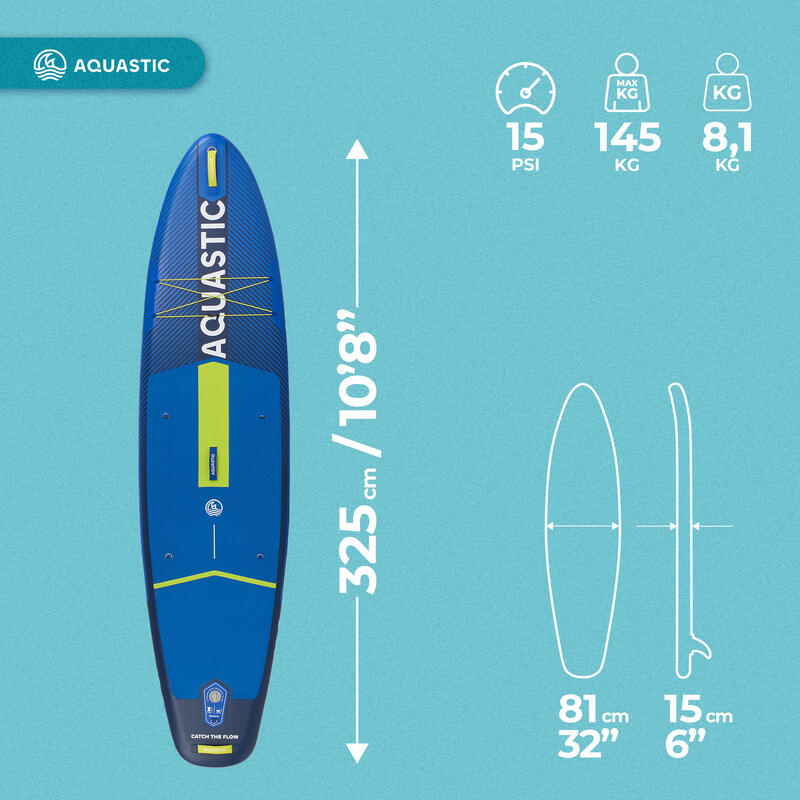 Placă SUP AQUASTIC Perth 10'8" Set cu rucsac