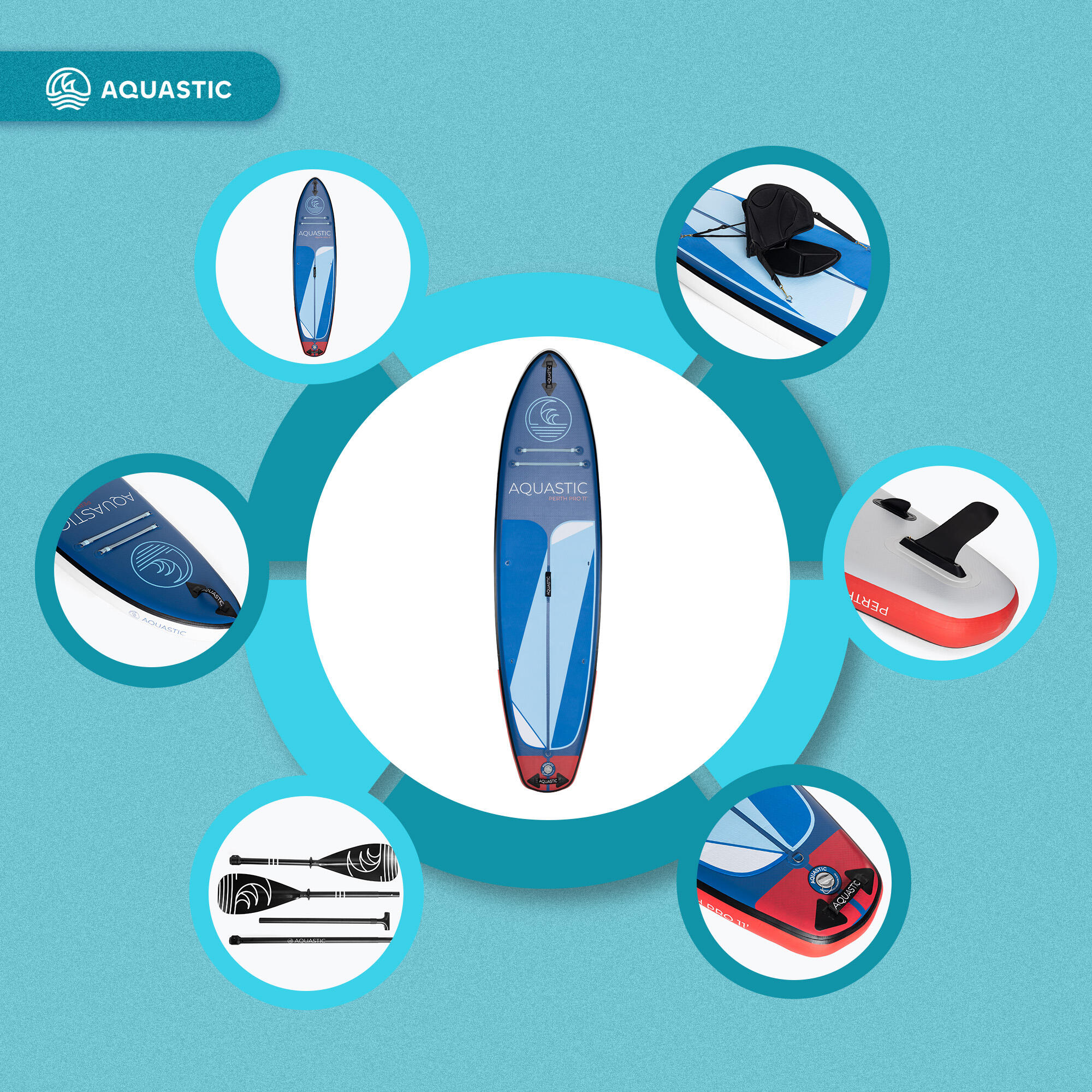 Planche SUP AQUASTIC Perth Pro 11' 7/7