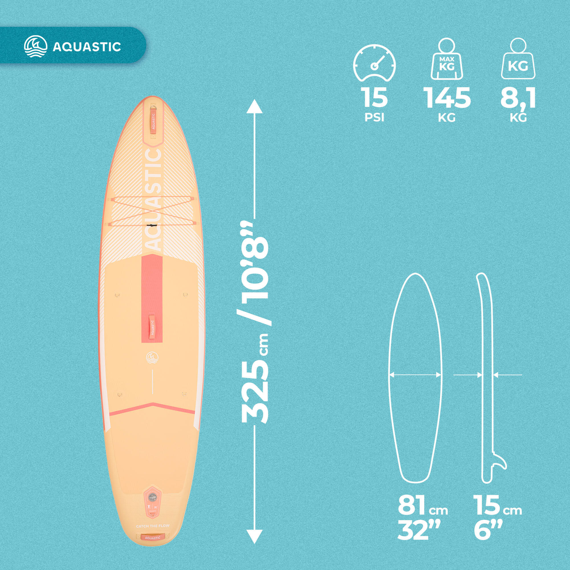 SUP-Board AQUASTIC Perth 10'8" Allround 2/7