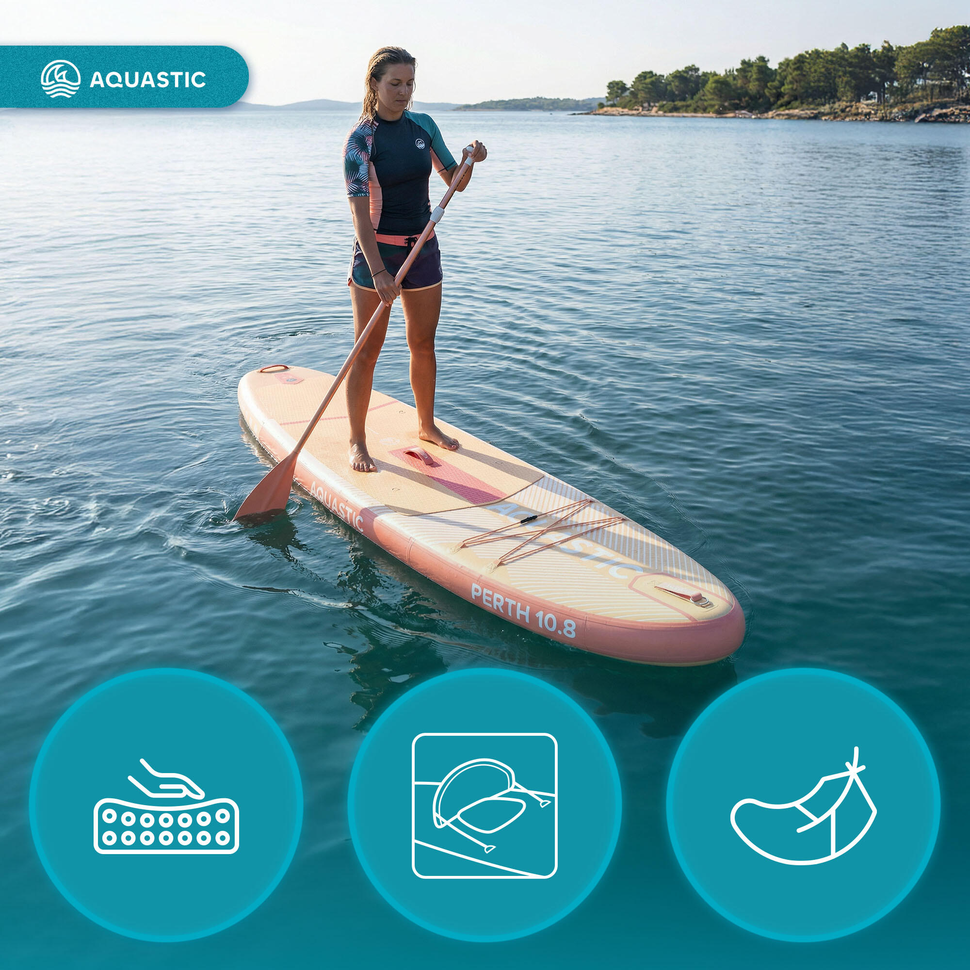 SUP-Board AQUASTIC Perth 10'8" Allround 4/7
