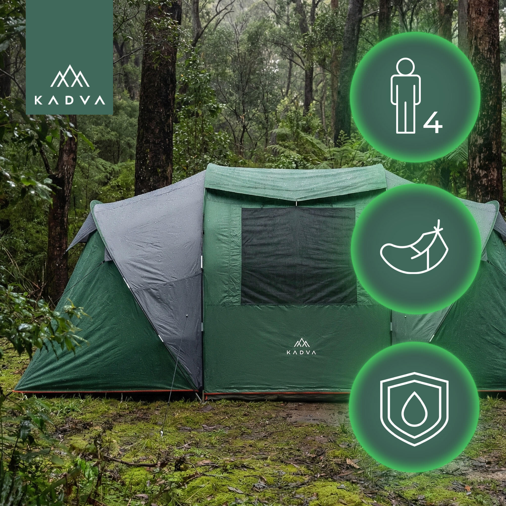 Barraca de camping para 4 pessoas KADVA Kavio 4.22 3/7