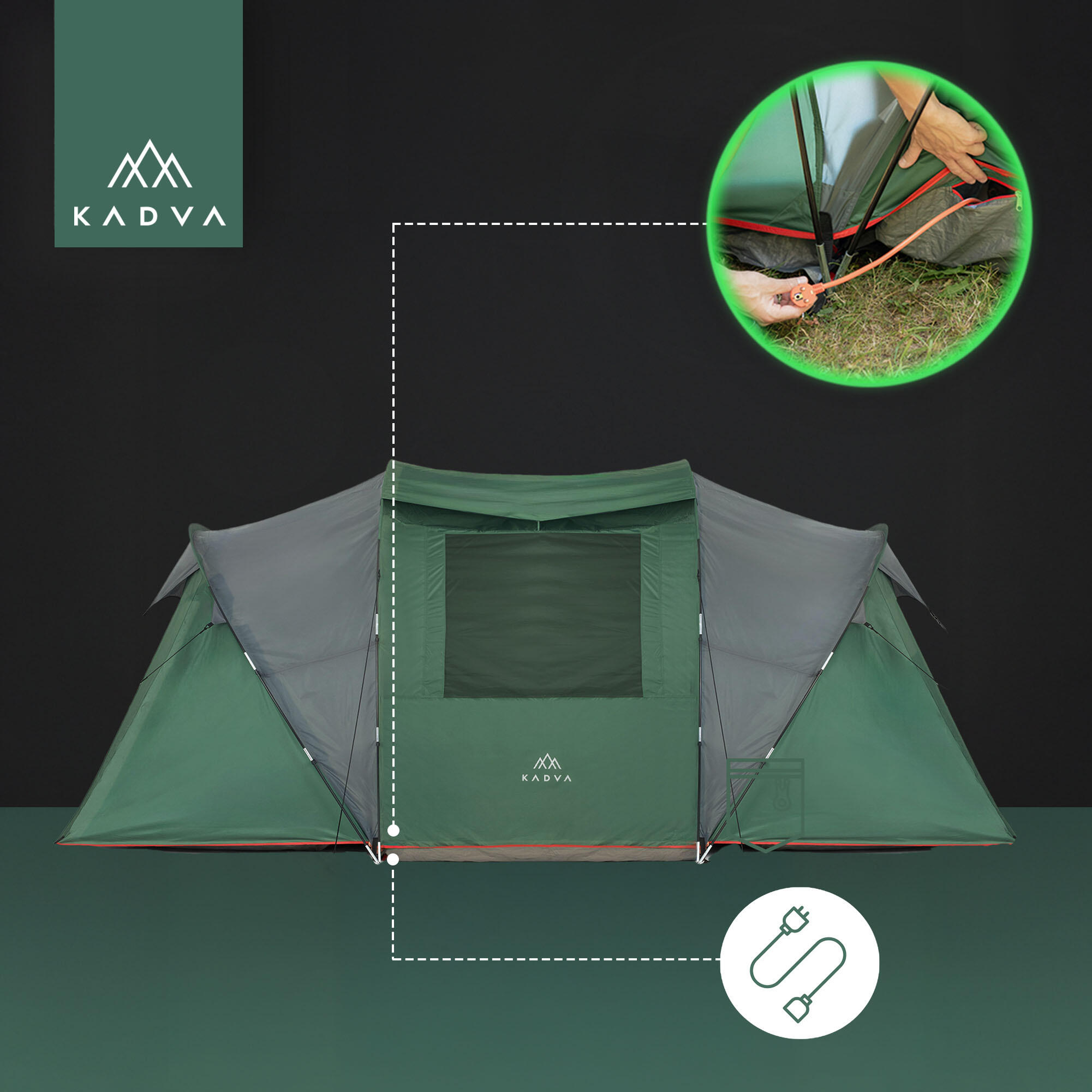 Barraca de camping para 4 pessoas KADVA Kavio 4.22 7/7