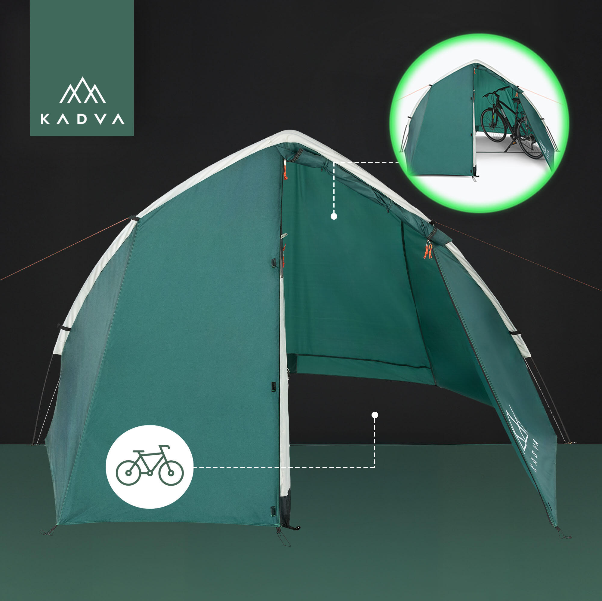 Barraca de bicicleta individual KADVA BIKEdome 6/7