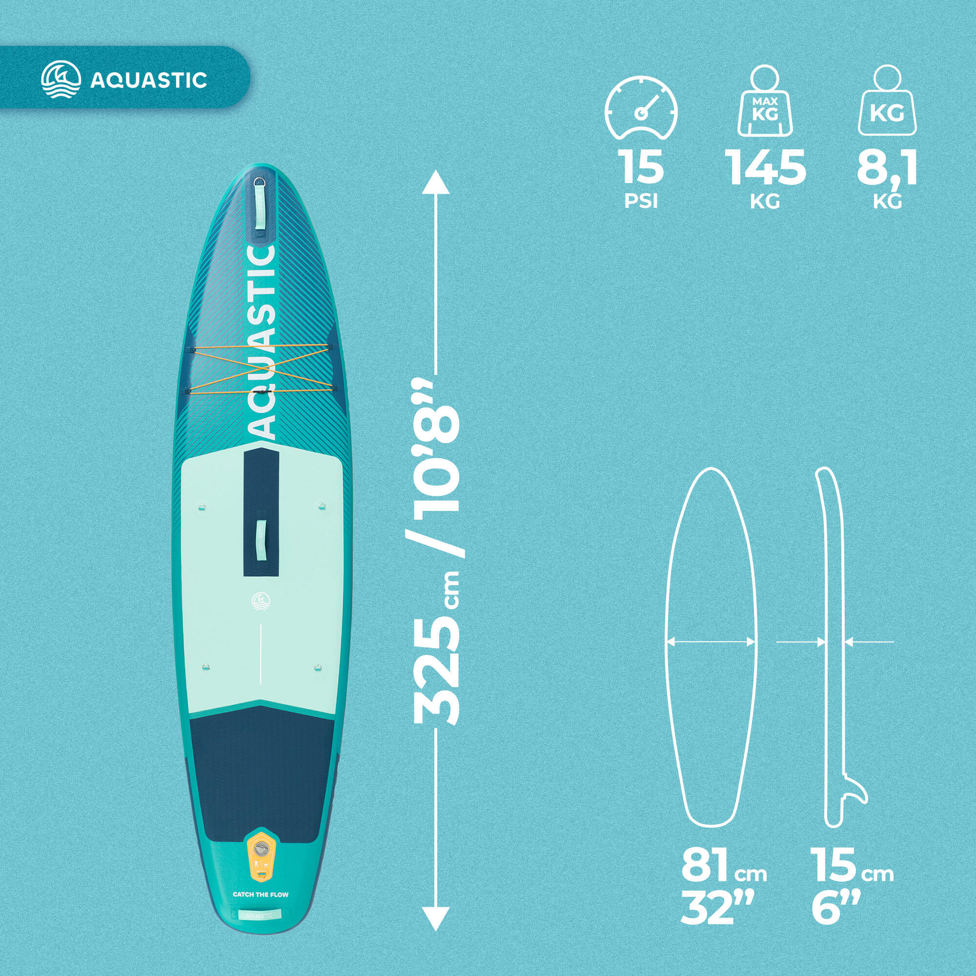 Tavola SUP AQUASTIC Perth 10'8" 2/7